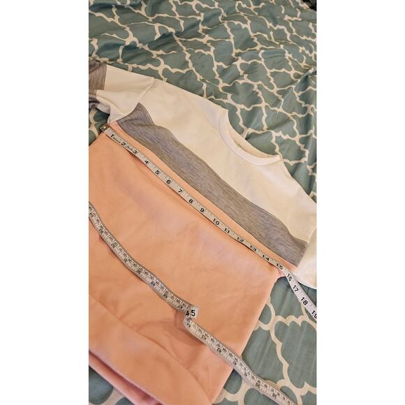 Kids Colorblock Sweatshirt Pink Gray White Size 10 (140) Long Sleeve - Picture 5 of 8